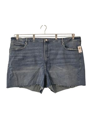 Blue Old Navy Women's High-Waisted O.G. Straight Denim Cut-Off Shorts